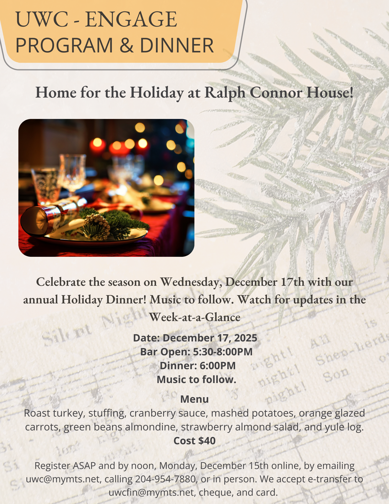 Holiday dinner dec17